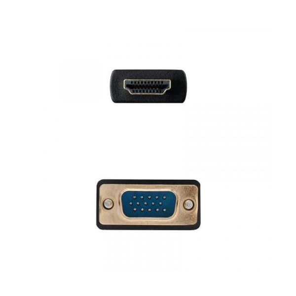 Nanocable HDMI - VGA-muunnin MM, 1,8 m Musta