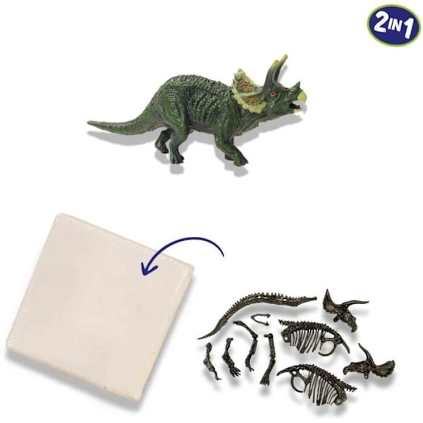 Dinosaurus- ja luuston kaivaminen 2 in 1 - Triceratops - SES CREATIVE Flerfarvet