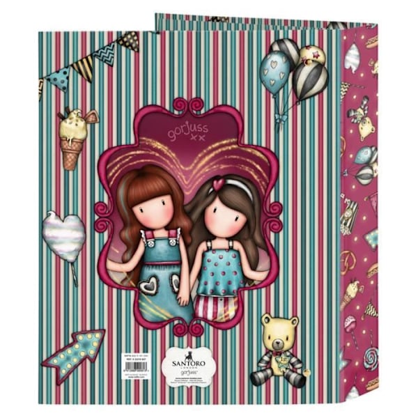 Classeur - Safta - Gorjuss Fairground Fireworks - 4 ringar - 27x33 cm - Mångfärgad Flerfärgad