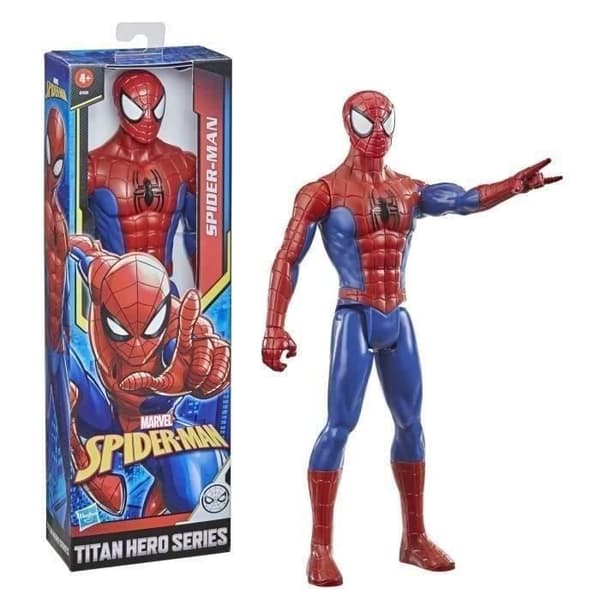 Figur - HASBRO - Spider-Man - 30 cm - Titan Hero Series - Ledet Blå og rød