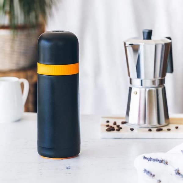 Isolationsflaske - BRA - Enjoy Efficient - 800 ml - Rustfrit stål - Dobbeltvæg Grå og orange