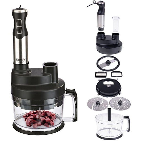 Immersion Blender Set, Multifunktionshackare, Visp, 3 i 1, Camry CR4623 1600W 33950 Rostfritt stål