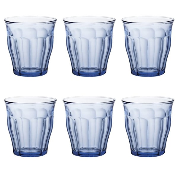 6 kpl Picardie 25 cl sinisiä muovikuppeja - Duralex Marinblå (massfärgad mugg, oförände