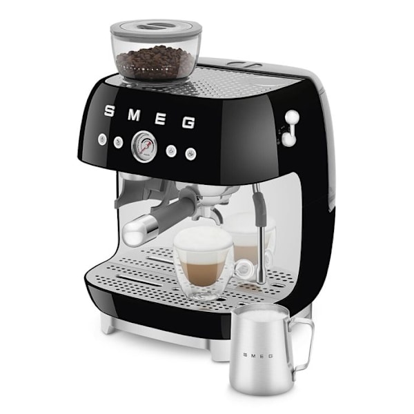 Yhdistelmä espresso-kahvinkeitin 50-luvun musta - Smeg