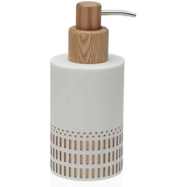 Tvålbehållare - VERSA - Astrid - Plastmaterial - Vit - 8,8 x 8,8 x 18 cm Flerfärgad