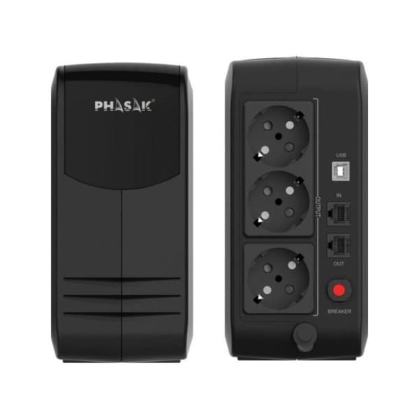 Sai Phasak 950VA Blysyrebatteri 20 Minutter Overspændingsbeskyttelse USB RJ45