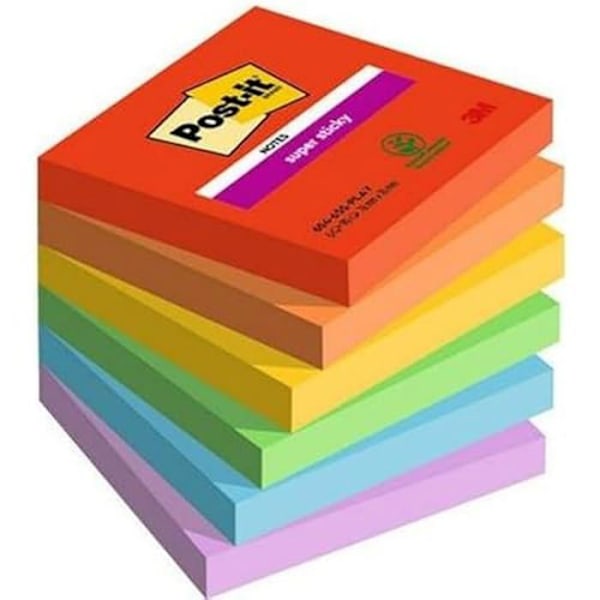 Självhäftande anteckningar - Post-it - standard - flerfärgad mångfärgad
