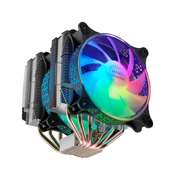 Ventilator til processor - Mars Gaming - MCPU-XT RGB - Sort - 12 cm - Dobbelt ARGB stille tour