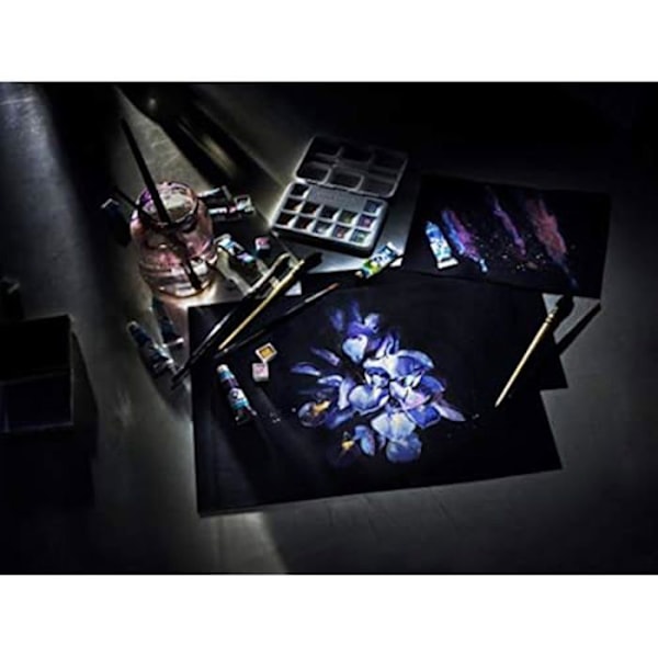 Akvarelpapir - VAN GOGH - A3 - Sort - 360 g/m² - 12 ark Svart papper