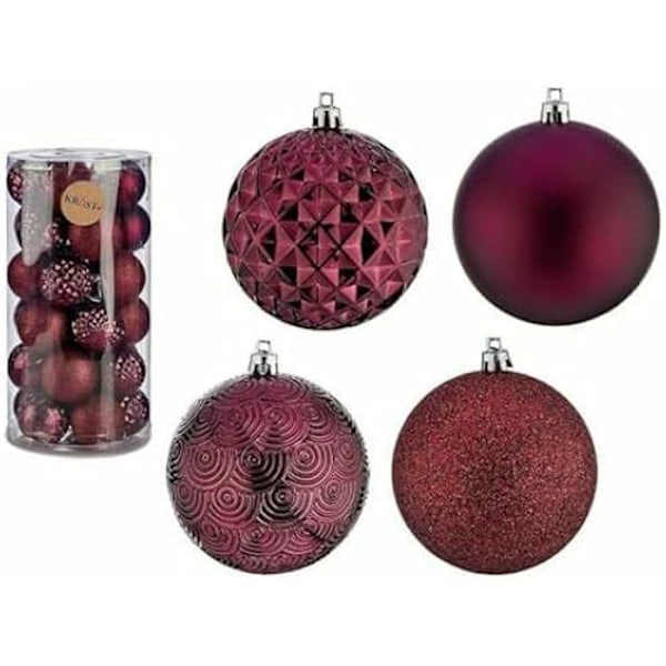Julgranskulor - Ej specificerat - Set om 4 - Lila - 8 cm - PVC Lila