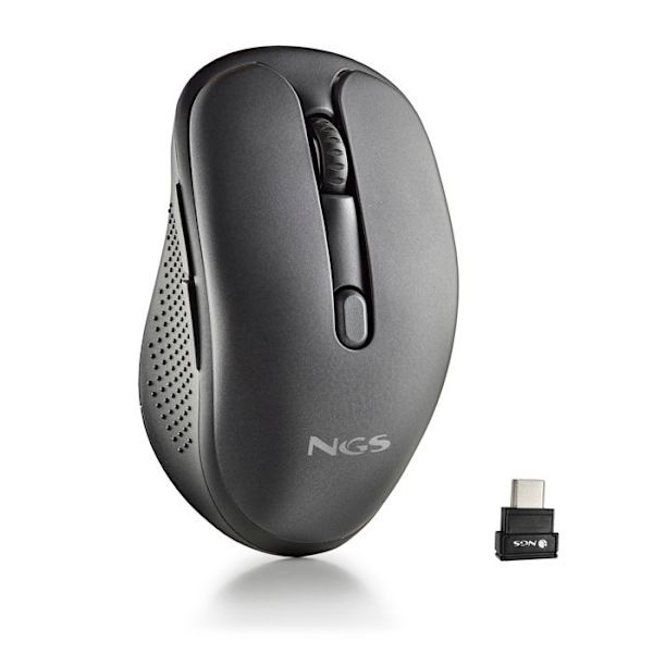 Trådløs mus - NGS - Genopladelig - 5 knapper - Multimode-forbindelse - Stille