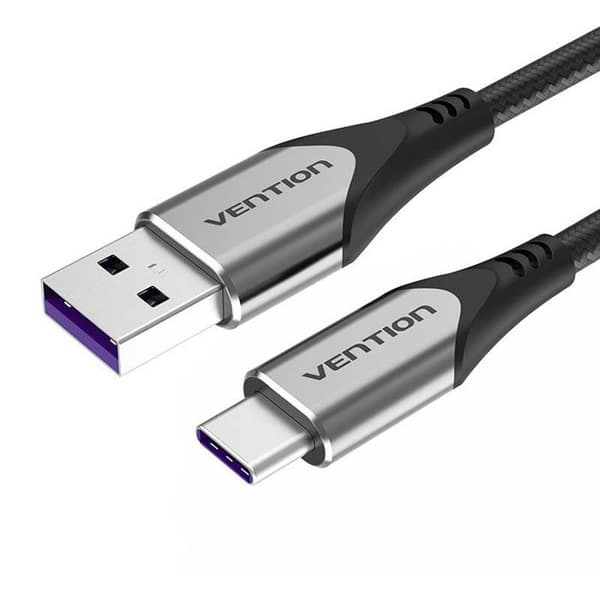 USB-C-latauskaapeli USB 2.0 Vention 1,5 m 5 A auton puhelimille