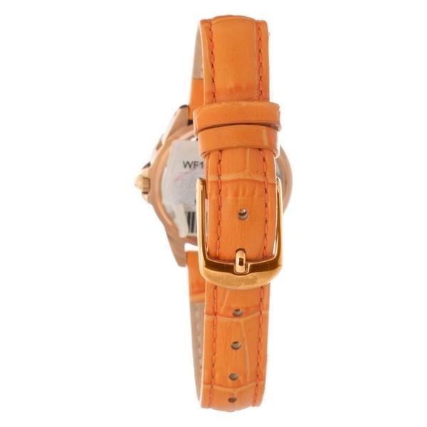 Kvinna Klocka - Folli Follie - WF13B071STN - Läder - Kvarts - Ø 30 mm Orange, Vit