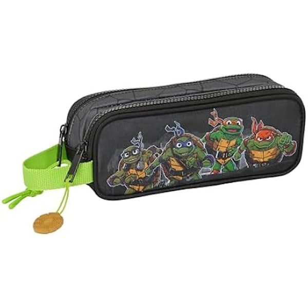 Safta Ninja Turtles tuplakynäkotelo lapsille, ihanteellinen kouluikäisille lapsille, mukava ja monipuolinen, laadukas ja