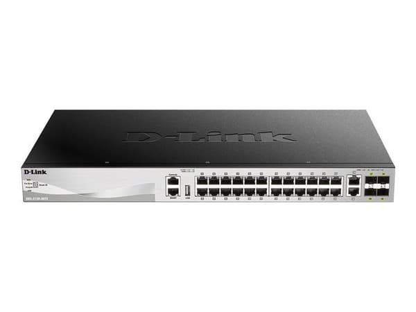 MISE EN RÉSEAU, Switch, Autonom switch, D-Link 24 Giga Base-t Stack Mgd L3 Egenskaber LAN porte 24N