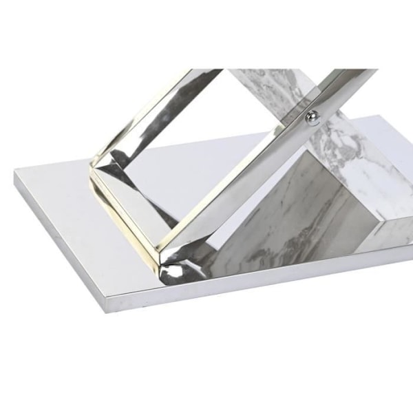 Sofabord - [BRAND] - Moderne hvidt glasstål - 120 cm