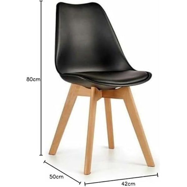 Matsalsstol - PRESENTDEKOR - Modell 23274 - Plast - Brun - Set om 4 kastanj