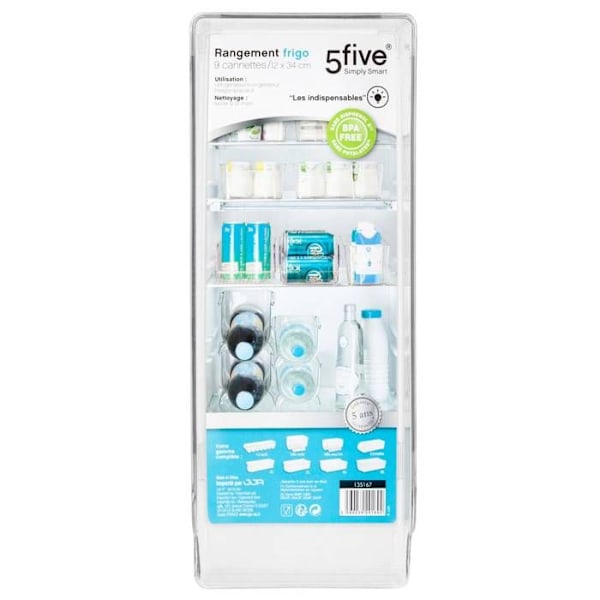 5five - "smart kylskåp" kylförvaring 9 burkar Transparent