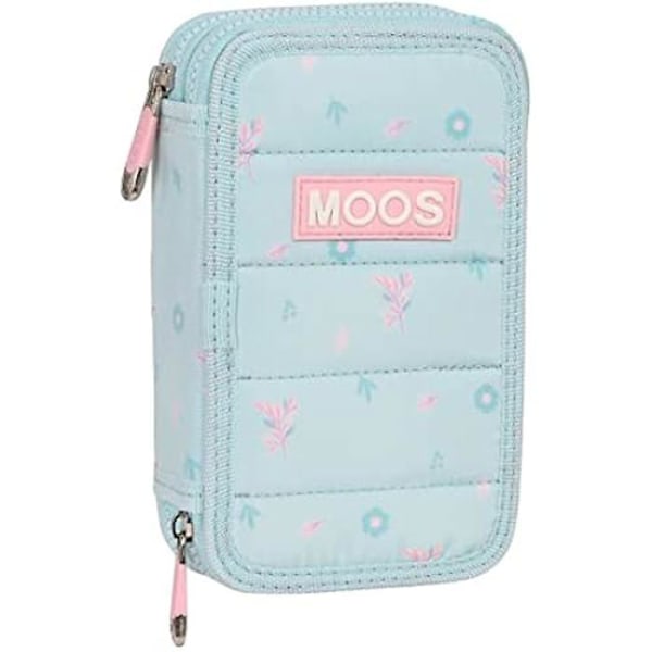 Dobbelt penalhus - MOOS - Moos Garden - Turkis - 12,5 x 19,5 x 4 cm - 28 stk. Turkos