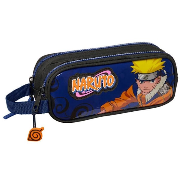 Dubbelt pennfodral - Educa Borras - Naruto Shippuden - Blandat - Dragkedja - Svart svart