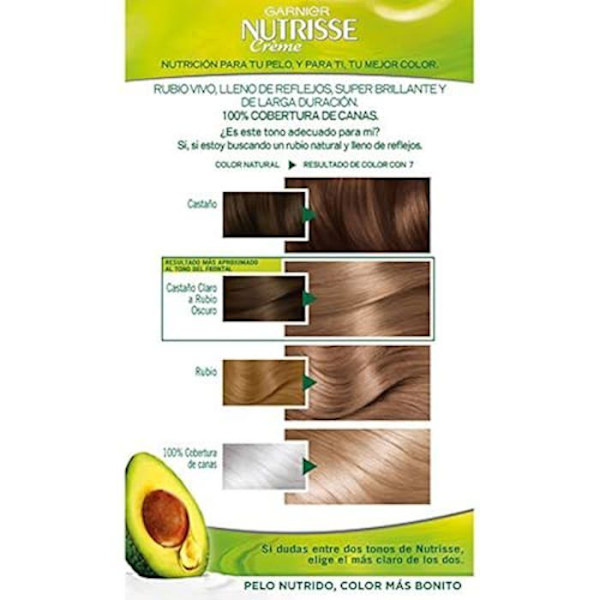 Hiusten värjäys - NUTRISSE - Cream 7 - Ammoniakkiton - Kaikille hiustyypeille - Puuteri 7