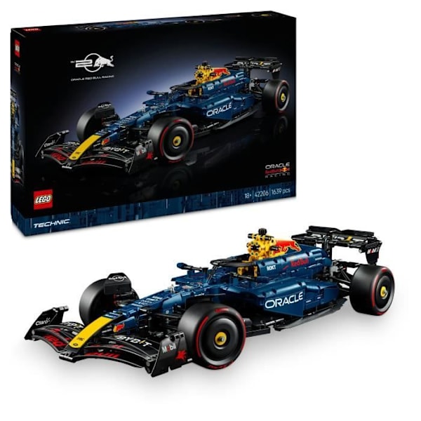 LEGO Technic F1 Oracle Red Bull Racing RB20 - Samlesæt til voksne - Inkluderer en V6 motor og en gearkasse Röd, Blå, Svart
