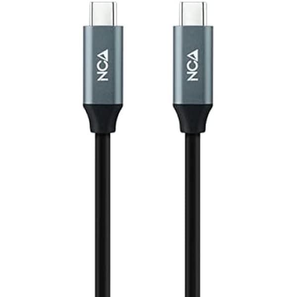Nanokabel USB 3.2 Gen2x2 20Gbps 5A/100W 4K/60Hz USB-C/M-USB-C/M-kabel, grå/sort, 2 m