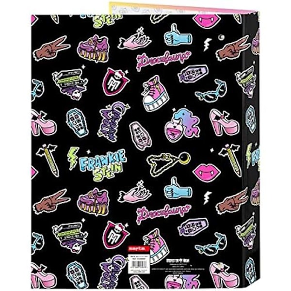 Mapper - Safta - MONSTER HIGH - 4 ringe - Komfortabel - Holdbar - Sort sort