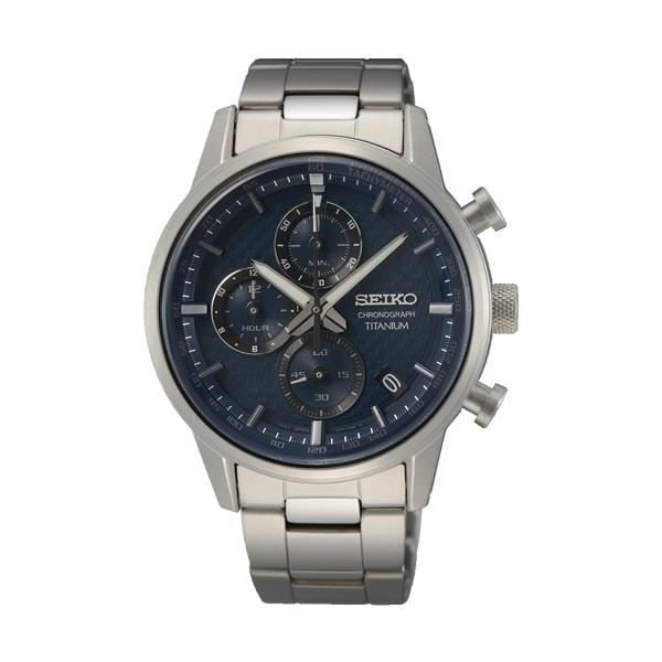Ur - Seiko - SSB387P1 - Kvarts - Mineralglas - Sort læder Svart