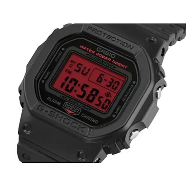 Casio Ur - Mænd - DW-5600BBR-1ER Svart
