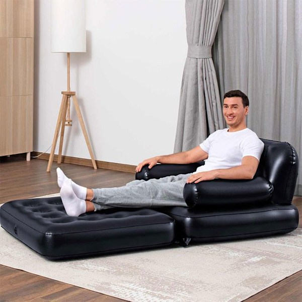 Bestway Oppustelig Lænestol Sort 191 x 38 x 25 cm Svart