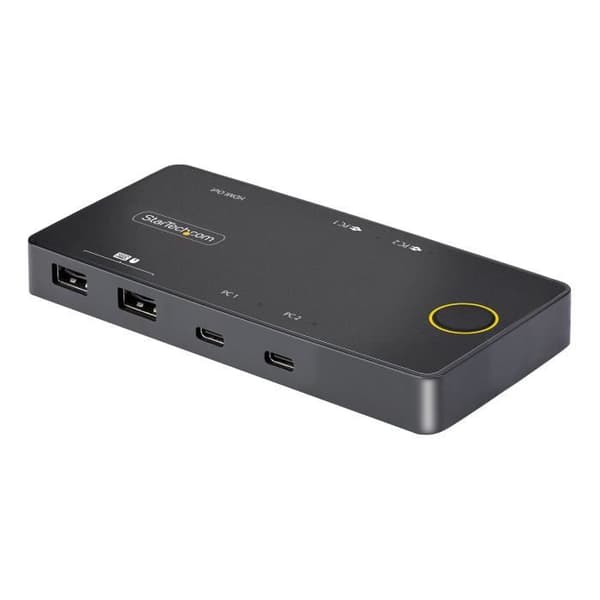 USB-C KVM-kytkin - STARTECH - Kaksois - 4K 60Hz - 100W Virta - Musta