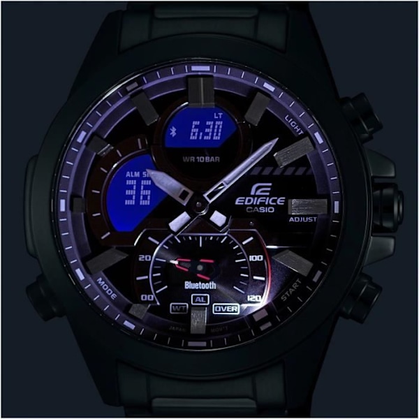Casio Ur - Mænd - ECB-30DB-1AEF - Sølv Rustfrit stål - 46mm - 10 bar Pengar