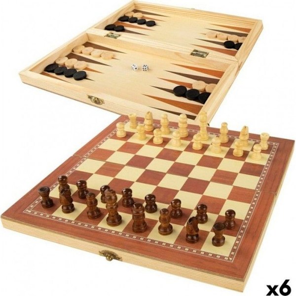 NC Shakki ja Daisy Colorbaby Backgammon Puu (6 Yksikköä)