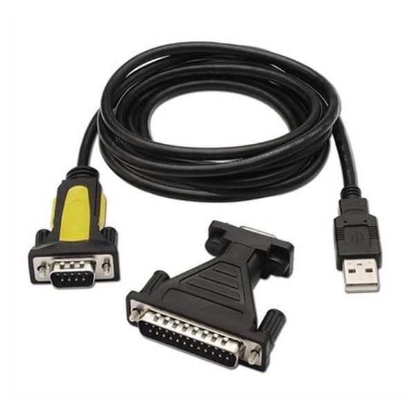 USB-RS232-sovitin NANOCABLE 10.03.2002 1,8 m Musta