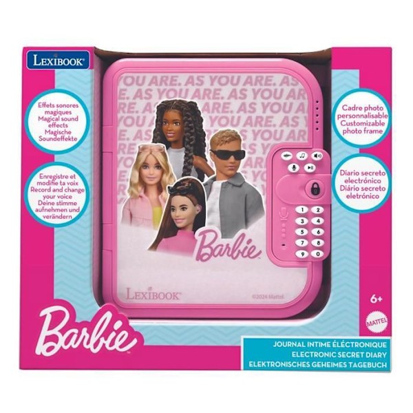 Barbie elektronisk dagbog med pengeskab Flerfärgad