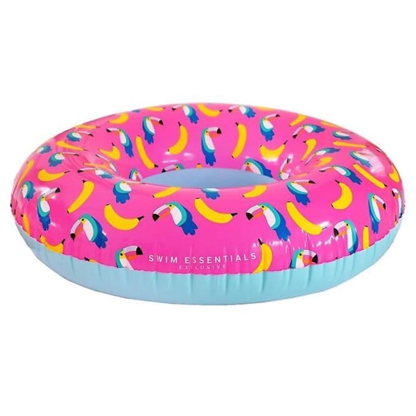 Tryckband för uppblåsbar pool - Essentials - Tukan - 130 x 50 cm - Unisex - Blå/Rosa Blå, Rosa