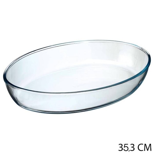 Plat Ovale - 5 femt smart - 35x25cm - Glas - Multicolor - Diskmaskinssäker Transparent