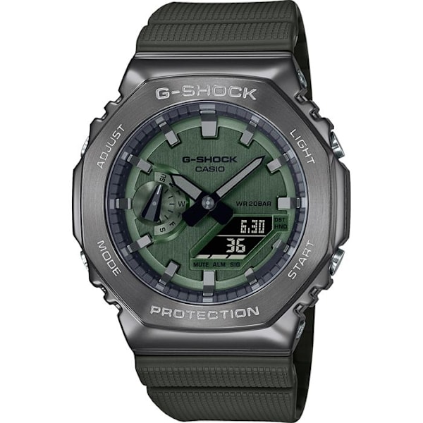 Klocka - Casio - GM-2100B-3AER - Kvarts - Analog - Grönt plastband Grön