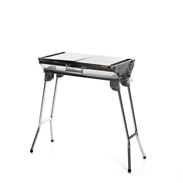 Vikbar grill i rostfritt stål - INNOVAGOODS - Träkol Stål