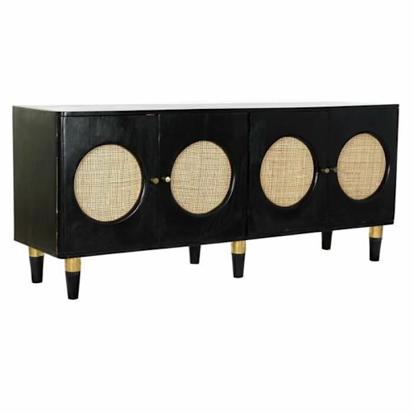 naturlig sort buffet rattan mangotræ (150 x 40 x 65 cm)