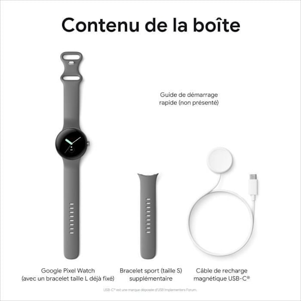 Connected klocka GOOGLE Pixel Watch - 41 mm - Active Gold Champagne - Hasselband Guldfodral i rostfritt stål - Sage 