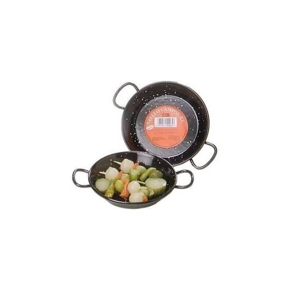 Paella fad - LA VALENCIANA - 60 cm - Poleret stål - Emaljeret - Sort Svart