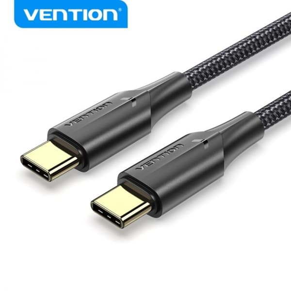 USB 2.0 kabel - Vention - Taubh - 2 m - USB-C han - Hurtiglader 3A