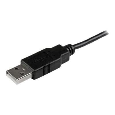 USB A - Micro B slim - STARTECH - 3m - Musta mobiililataus/synkronointikaapeli