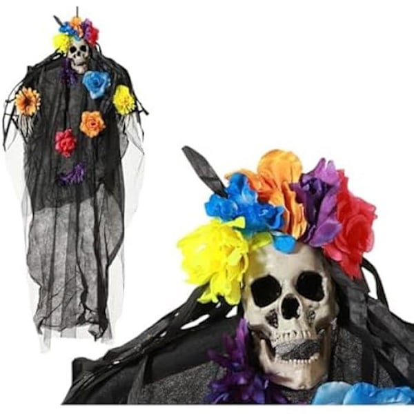 Festdekoration - BigBuy Home - Mexicansk Halloween - 100 cm - Flerfarvet - Etnisk mångfärgad
