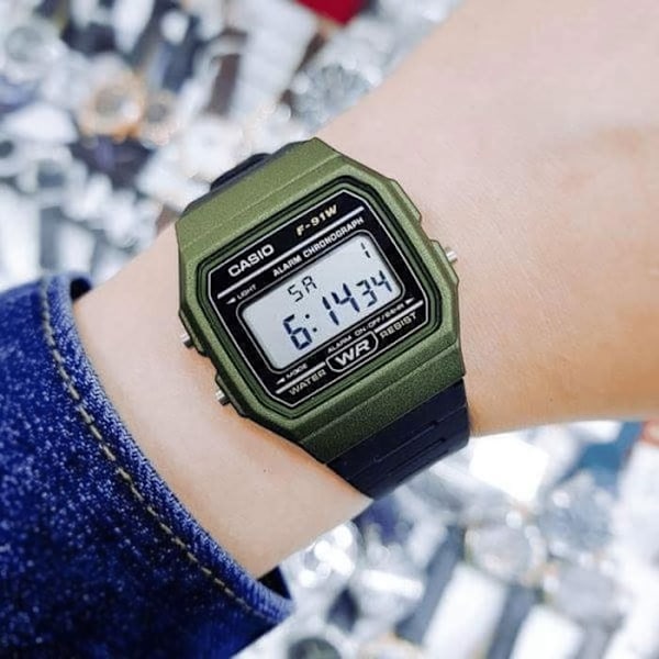 Montre - CASIO - F-91WM-3A - Kvarts - Resin - Digital - Vintage