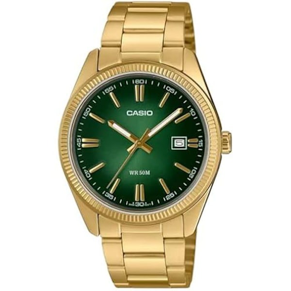 Klocka - CASIO - MTP-1302PGC-3AVEF - Analog - Stål - 3 ATM vattentäthet Guld, svart