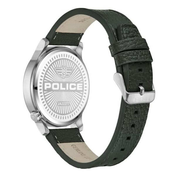 Ur - POLICE - Jet PEWJA2227703 - Kvarts - Herre - Rustfrit stål - Sort læder Svart