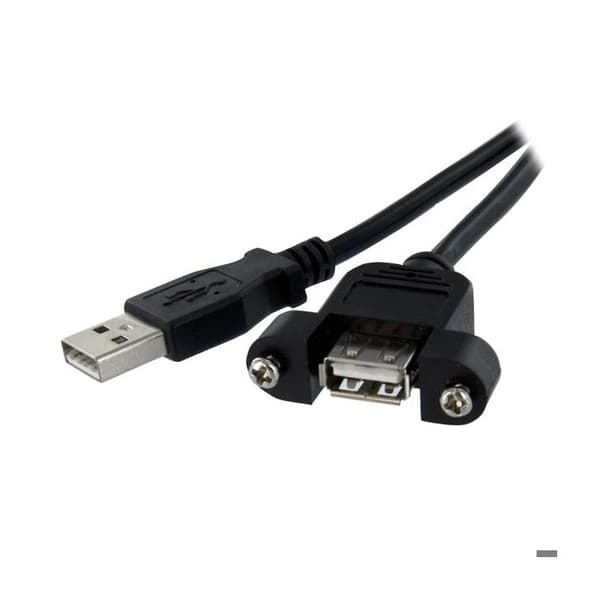 Panelmonteret USB 2.0 kabel - STARTECH - 30 cm - Sort